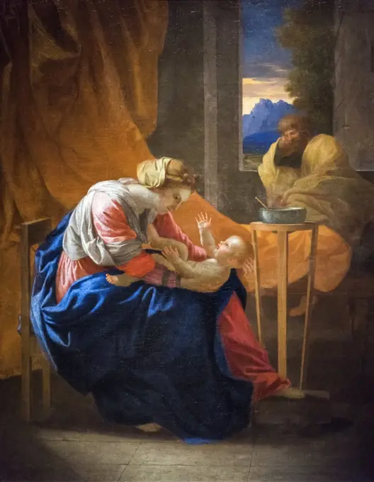 The Holy Family; 1641; Oil on canvas Nicolas Poussin; French; 1594-1665