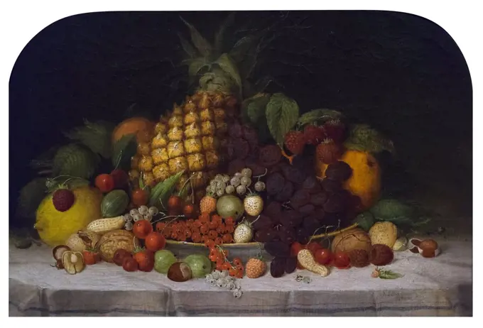 Fruit Piece; 1849; Oil on canvas Robert Scott Duncanson; American; 1821-72