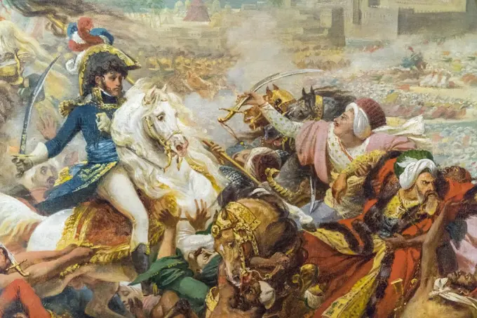 Detail of Murat Defeating the Turkish Army at Aboukir; about 1805; Oil on canvas; mounted on board Antoine-Jean Gros; French; 1771-1835