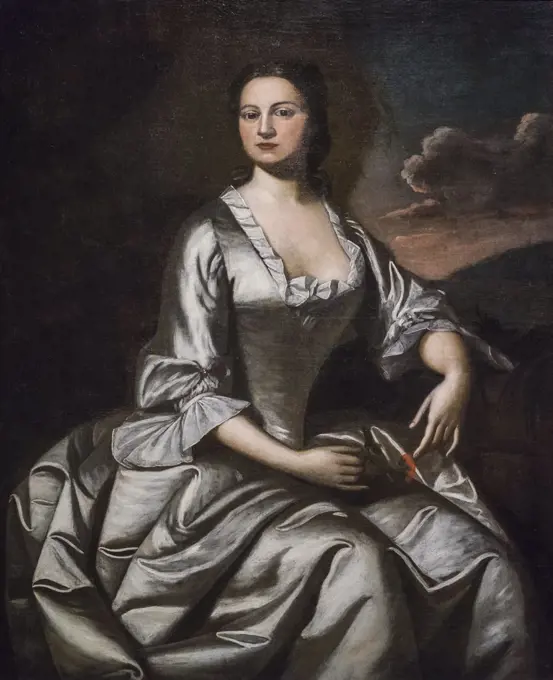 Mrs. John Banister; 1748; Oil on canvas Robert Feke; American; 1705-52