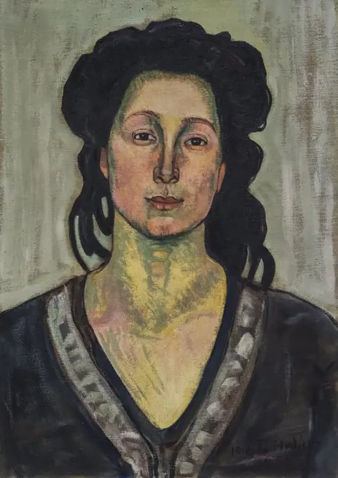 A Woman; 1910; Oil on canvas Ferdinand Hodler; Swiss; 1853-1918