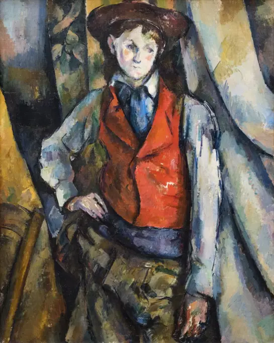 Boy in a Red Waistcoat oil on canvas; 1888 - 1890Paul Cezanne; French; 1839 - 1906