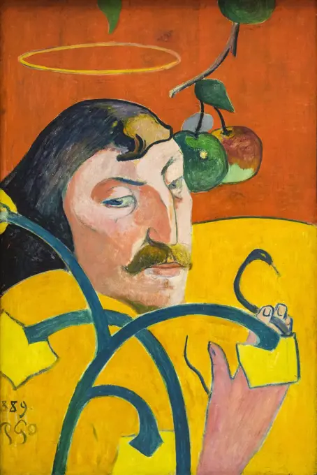Self-Portrait oil on wood; 1889 Paul Gauguin; French; 1848 - 1903
