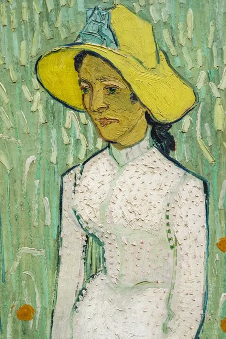 Detail of Girl in White Oil on canvas; 1890 Vincent van Gogh; Dutch; 1853 - 1890