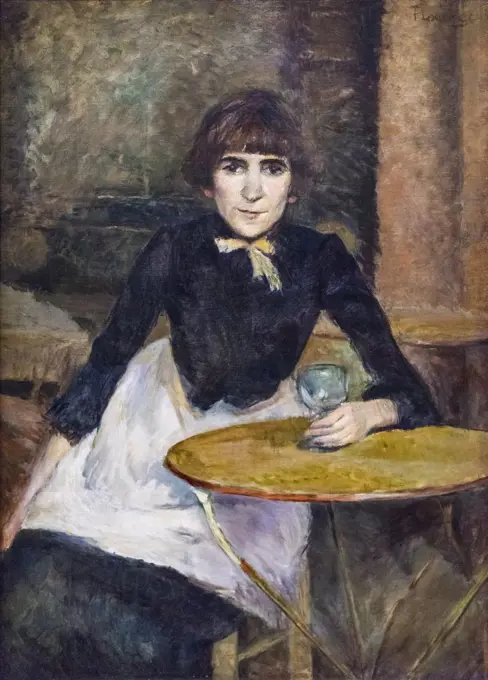 A la Bastille (Jeanne Wenz) Oil on canvas; 1888 Henri de Toulouse-Lautrec; French; 1864 - 1901