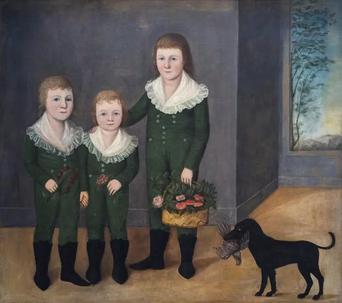 The Westwood Children Oil on canvas; c. 1807 Joshua Johnson; American; born c. 1763 active 1796/1824