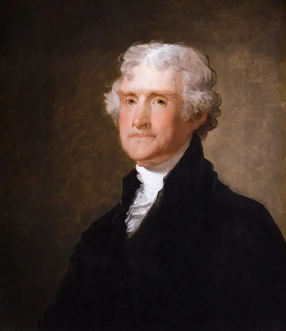 Thomas Jefferson; oil on wood; c. 1821 Gilbert Stuart; American; 1755 - 1828