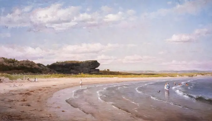 Second Beach; Newport Oil on canvas; c. 1878 - 1880 Worthington Whittredge; American; 1820 - 1910