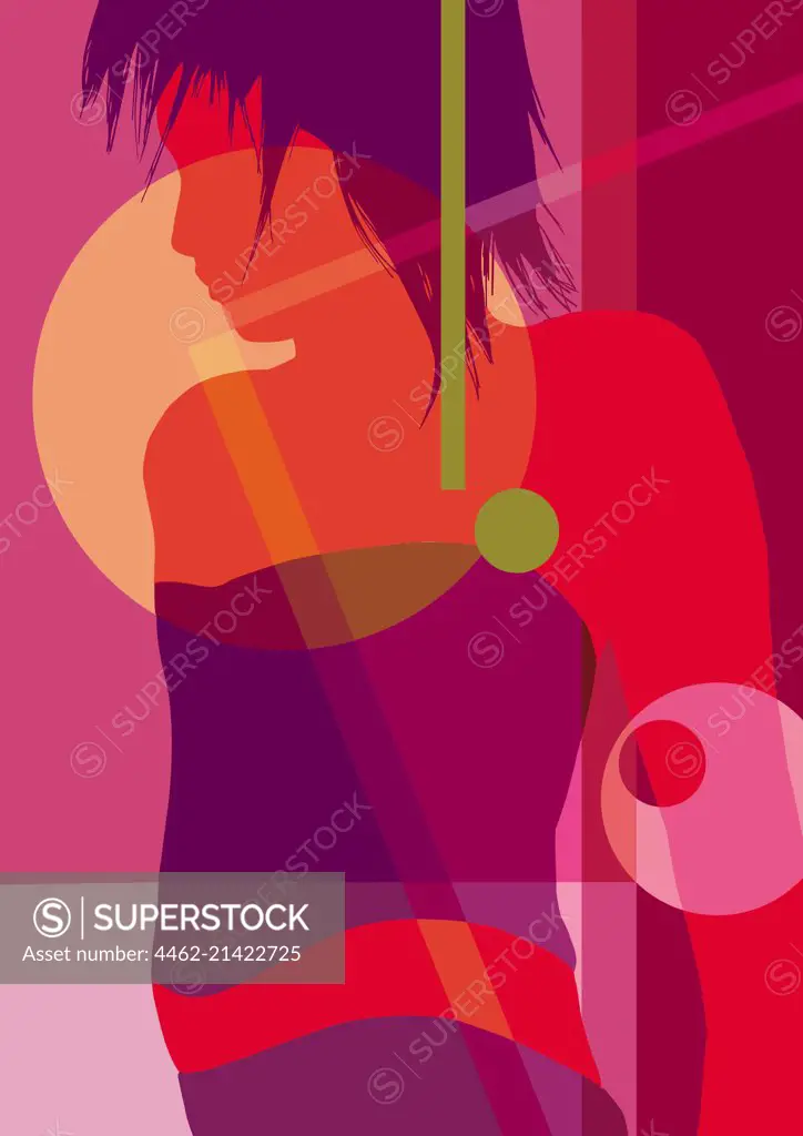 Silhouette of woman wearing dress