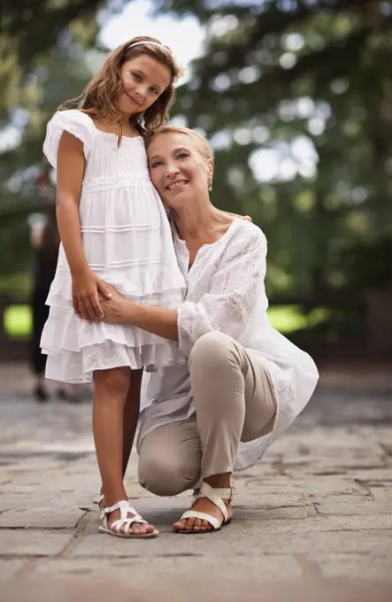 Portrait of grandmother and granddaughter.