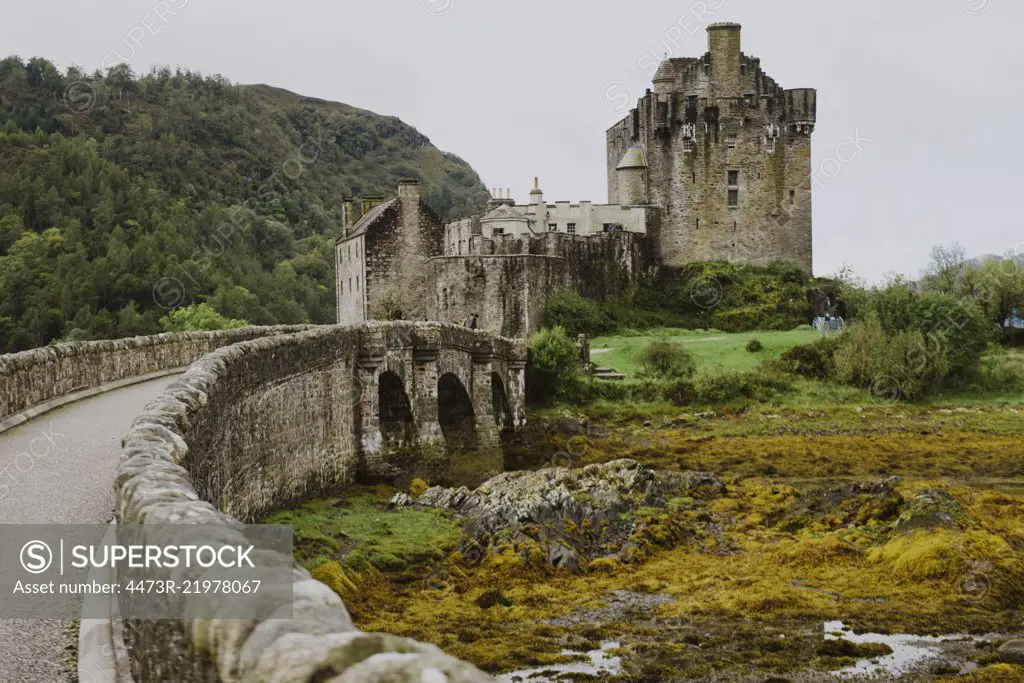 Road to distant castle, Portee, Inner Hebrides, Scotland