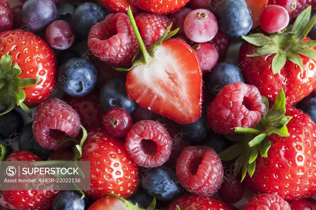 Macro shot of fresh berries