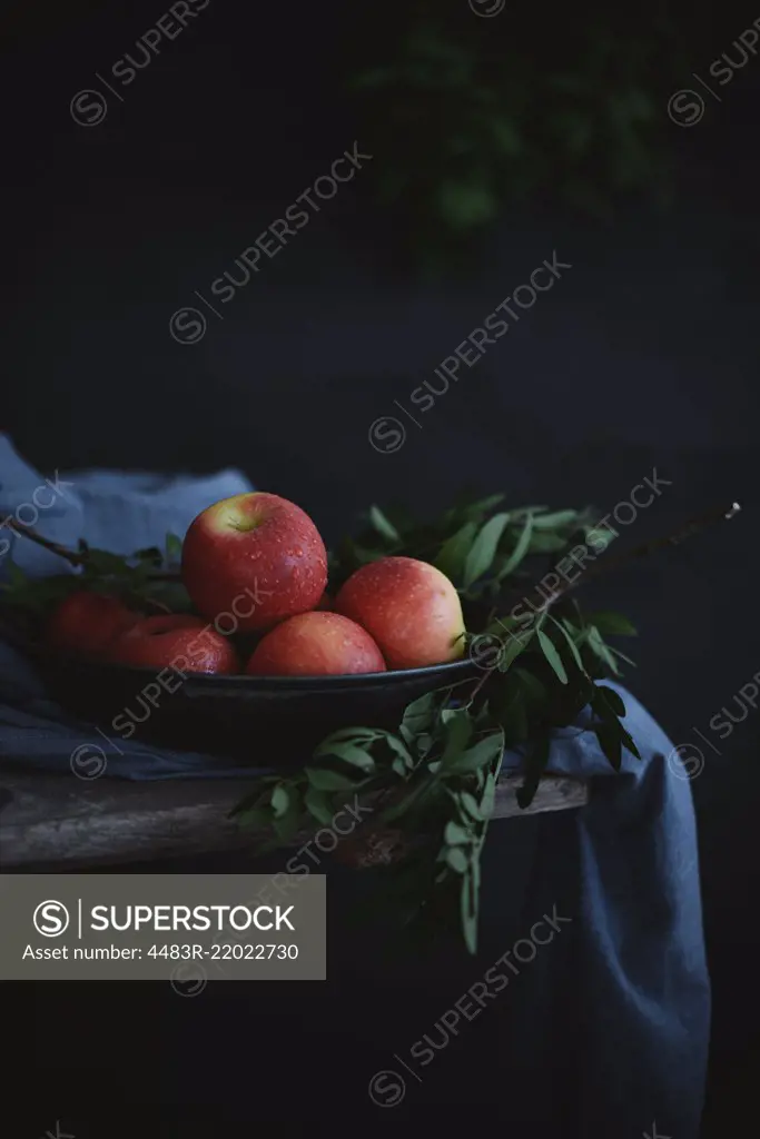 Fresh ripe red apples