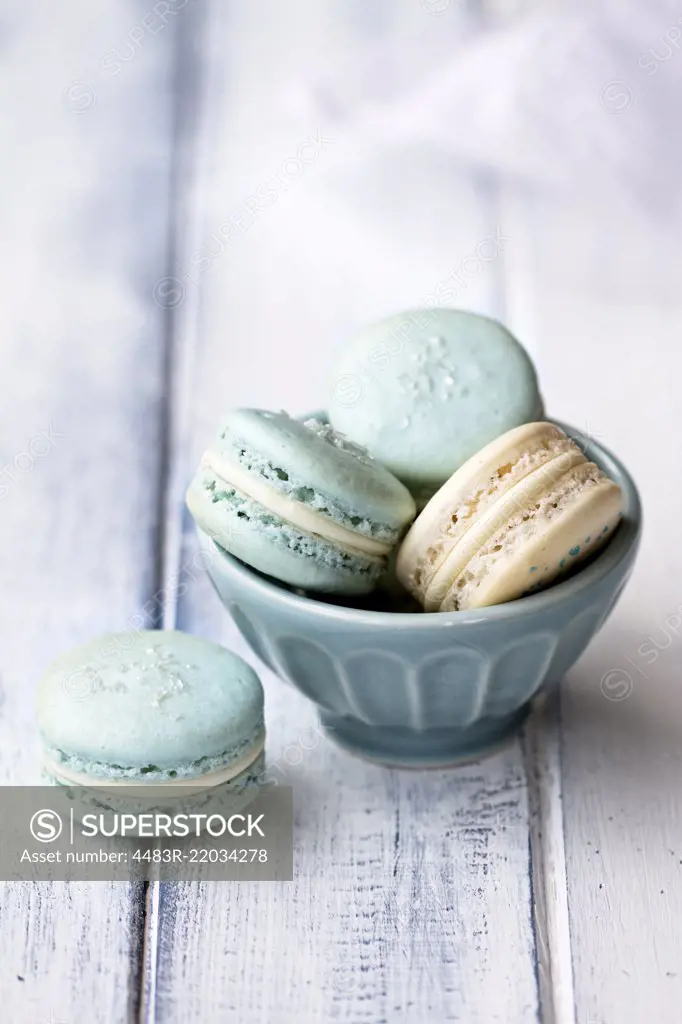 Macarons in a bowl