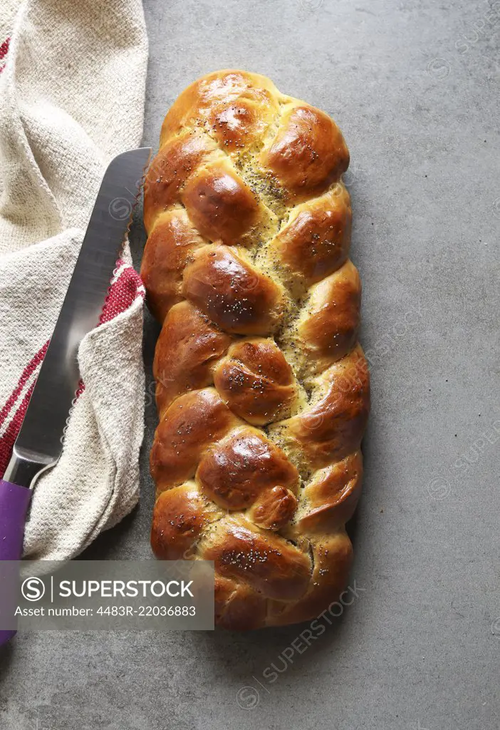 Freshly baked Challah bread