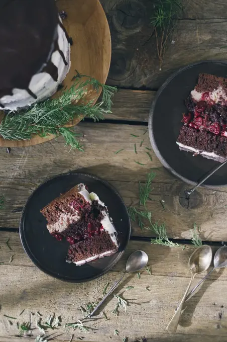 Cherry chocolate cake