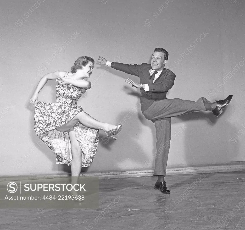 Charleston dance. A Dance named for the harbor city of Charleston, South Carolina and was popularized in the United States by a 1923 tune called The Charleston. The peak for the Charleston as a dance by the public was mid 1926 to 1927. Pictured Sonja Stjernquist and John Ivar Deckner dancing the Charleston 1950. Photo Kristoffersson ref BA68-8