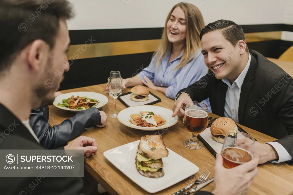 People dining in restaurant