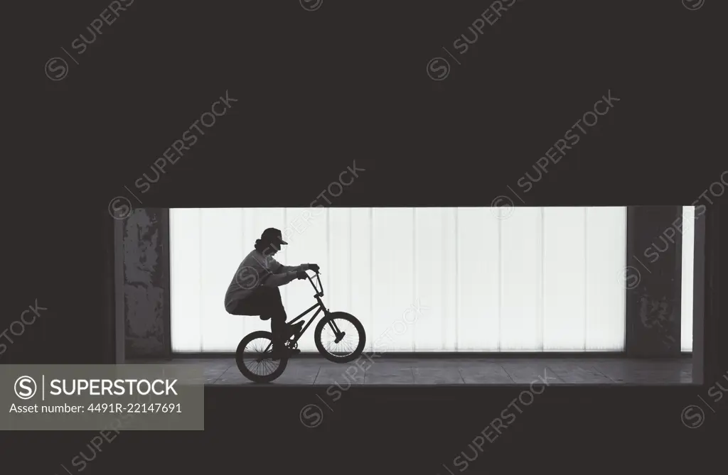 BMX rider performing trick