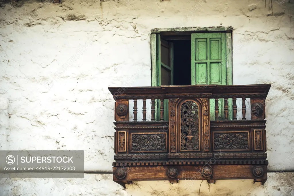 Balcony in a Small village in Huaraz, Peru