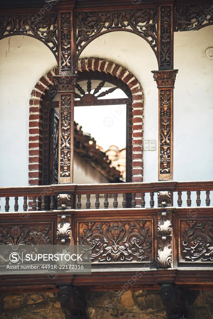 Balcony in a Small village in Huaraz, Peru