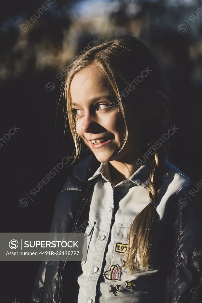 Blonde beautiful kid portrait