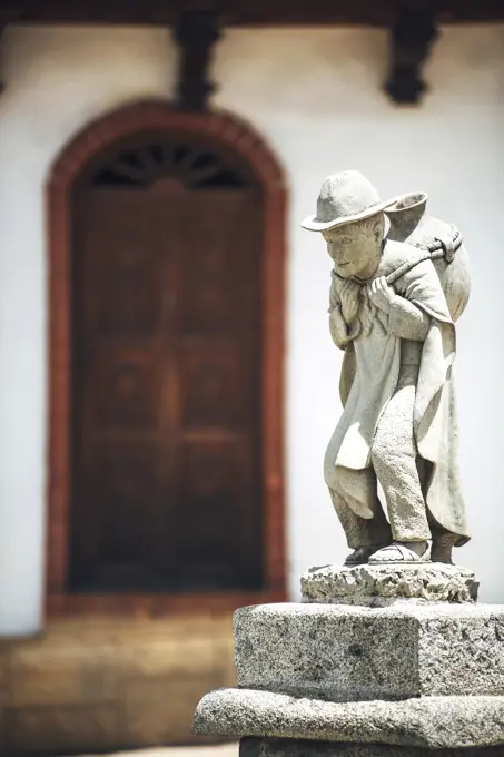 Statue n a Small village in Huaraz, Peru