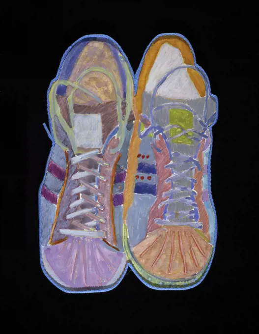 Shoe Series #2 1982-83 Marilee Whitehouse-Holm (b.1949/American) Acrylic Private Collection