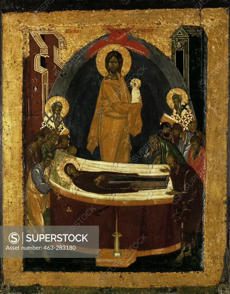 Death of Mary / Russian icon / C14th