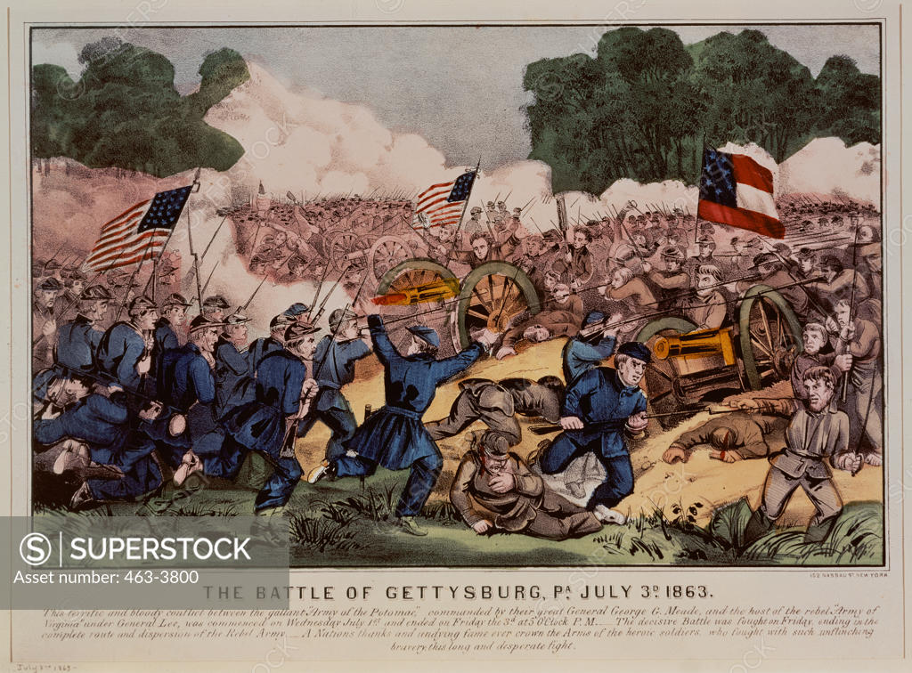 The Battle of Gettysburg Nath. & James, Currier & Ives (1857-1907 ...