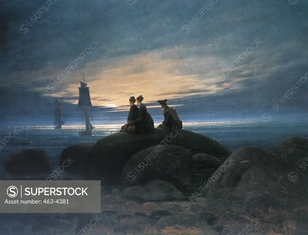 Moonrise at the Seaside Caspar David Friedrich (1774-1840 German) National Gallery, Berlin, Germany 