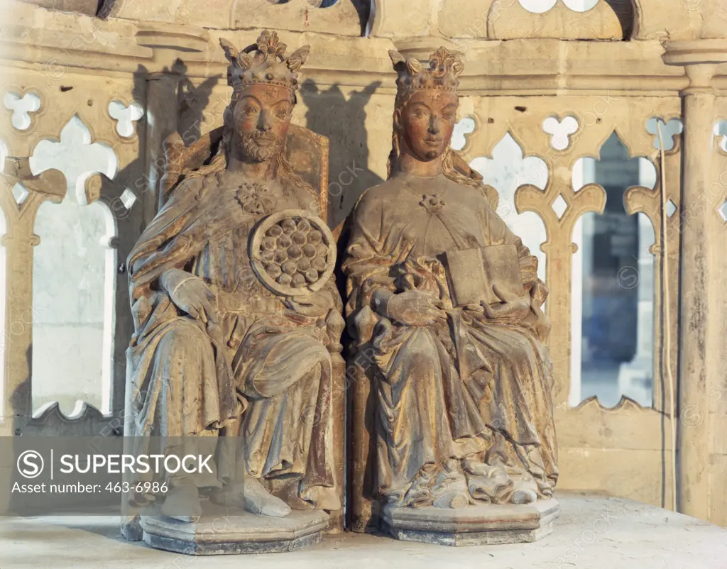 Otto I and his First Wife Editha 13th Century Sculpture/Relief Magdeburg, Cathedral 