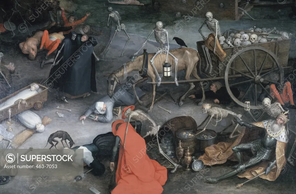 Triumph Of Death (detail) 1597 S.d.1597 Jan Bruegel the Elder (1568-1625 Flemish) Oil On Canvas Landesmuseum Joanneum, Graz, Austria