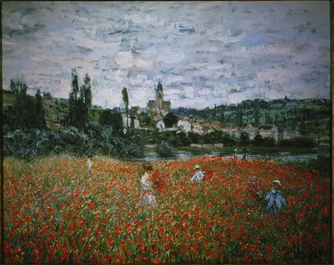 Claude Monet / Poppy field near Vetheuil