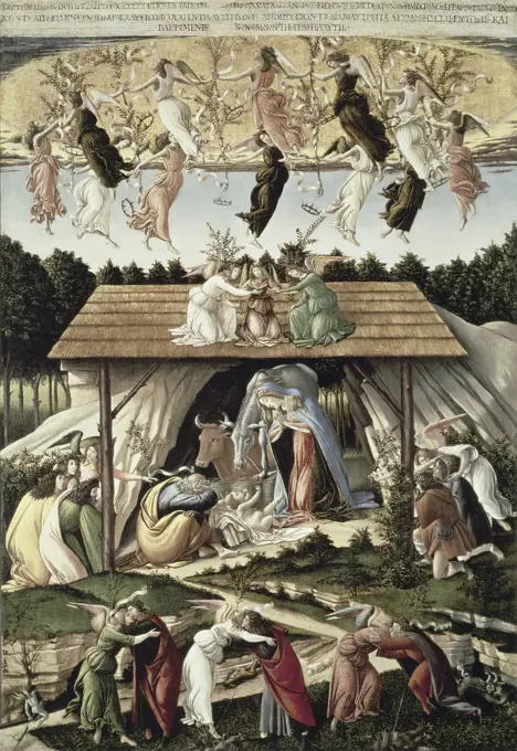 Mystic Nativity ca.1500 Sandro Botticelli (1444-1510 Italian)  Oil on canvas National Gallery, London, England 