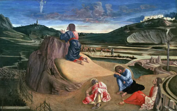 The Agony in the Garden c.1465 Giovanni Bellini (ca.1430-1516 Italian) Oil On Wood Panel National Gallery, London, England