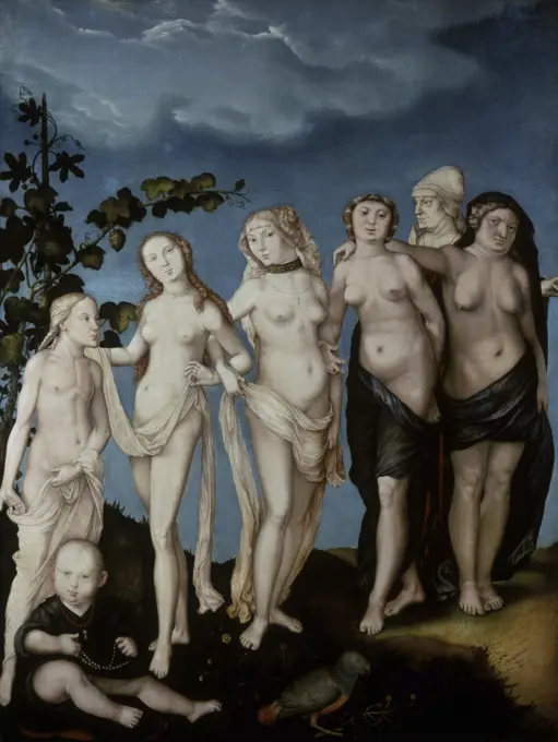 The Seven Stages Of Life 1544 Hans Baldung Grien (1484/85-1545 German) Oil On Wood Panel Museum der Bildenden Kunste, Leipzig, Germany