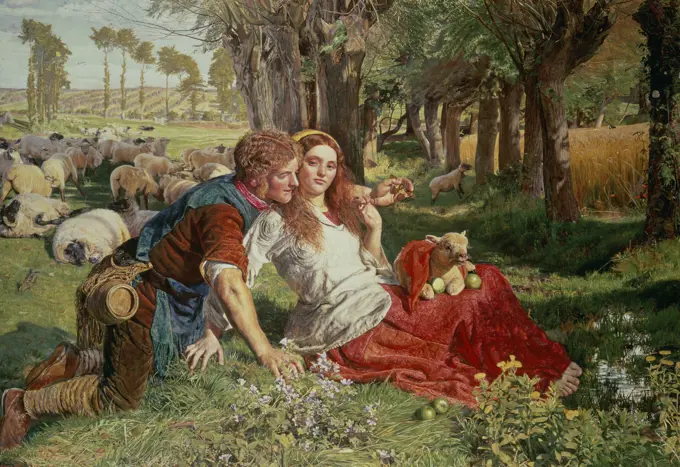 The Hireling Shepherd William Holman Hunt 1827-1910  English Manchester City Art Gallery London 