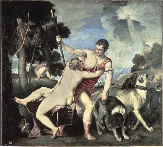 Venus and Adonis 1553 Titian (ca. 1485-1576 Italian) Oil on canvas Museo del Prado, Madrid, Spain