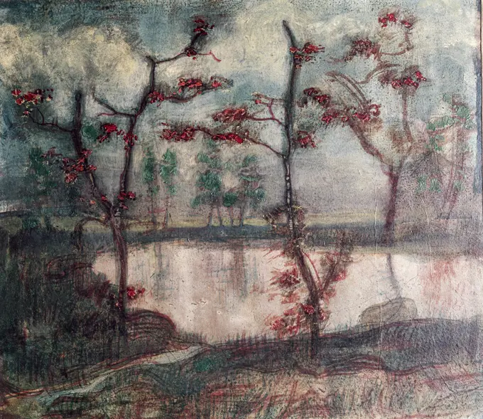 Autumn Landscape with a Lake and Trees Paul Klee (1879-1940 Swiss) Felix Klee Collection, Berne, Switzerland 