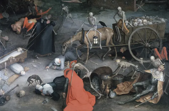 Triumph Of Death (detail) 1597 S.d.1597 Jan Bruegel the Elder (1568-1625 Flemish) Oil On Canvas Landesmuseum Joanneum, Graz, Austria