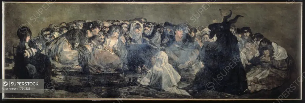 The Witches' Sabbath  C.1821-3 Francisco Goya y Lucientes (1746-1828 Spanish) Museo del Prado, Madrid, Spain