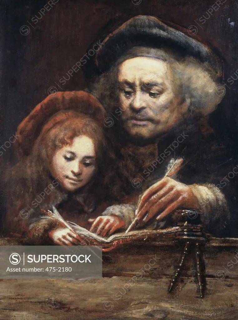 The Artist As Rembrandt With Titus (In The Manner Of Rembrandt) Tom Keating (1917-1984 British) Bonhams, London, England