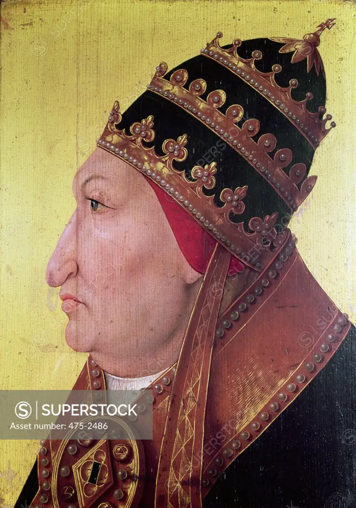 Portrait Of Rodrigo Borgia (1431-1503) Pope Alexander Vi 16th C. German School(- ) Musee des Beaux-Arts, Dijon, France 