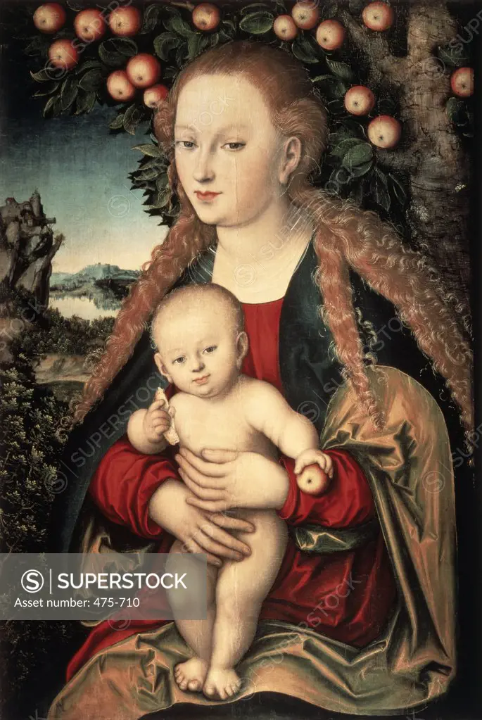 Virgin And Child Under An Apple Tree #1  Cranach, Lucas, the Elder(1472-1553 German) State Hermitage Museum, St. Petersburg, Russia 