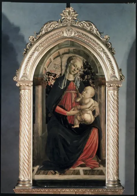 The Madonna of the Roses C.1469/70 Sandro Botticelli (1444-1510 Italian) Tempera/Wood Panel Galleria degli Uffizi, Florence, Italy