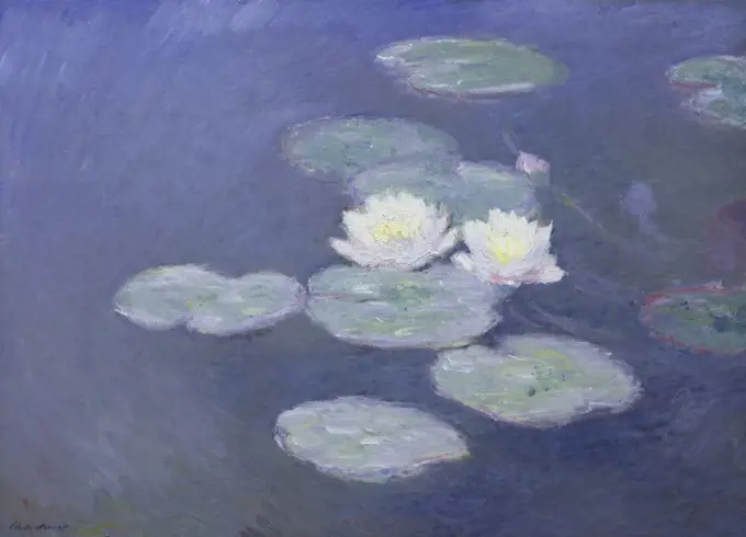 Water Lilies, Evening  Claude Monet (1840-1926 French)  Oil on canvas Musee Marmottan, Paris, France 