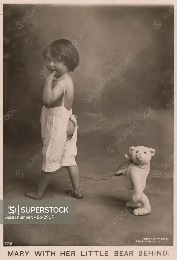 Portrait of girl with her Teddy Bear