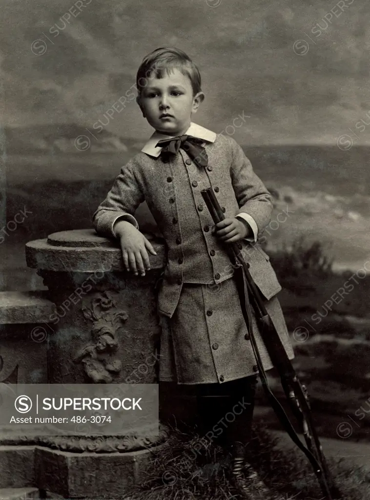 USA, New York, New York City, Portrait of boy, 1885