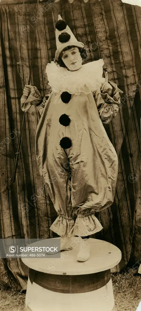 Portrait of clown in circus